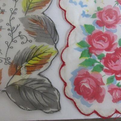 2 Older Large Hankies, Nylon