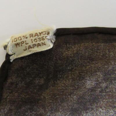 Nice Fall Colors Ladies Scarf, About 28" Square, Rayon, Made in Japan