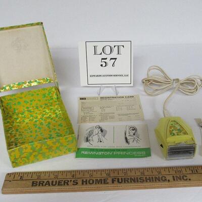 Vintage Ladies Remington Princess Shaver, Original Box and Insert, Works