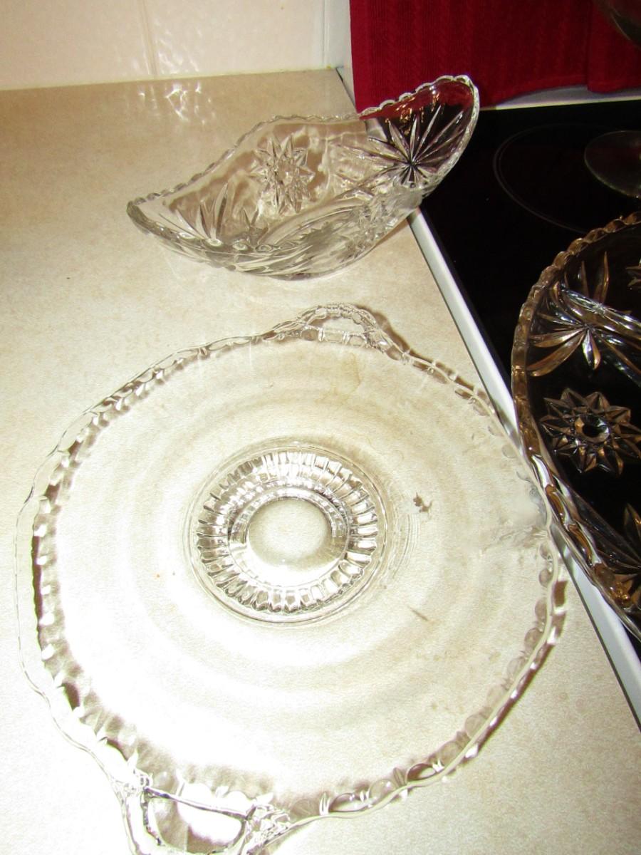 LOT 198 FANCY SERVING DISHES