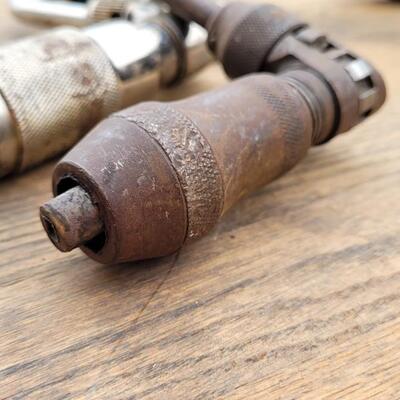 Lot 3: (2) Antique Hand Drill Press Tools
