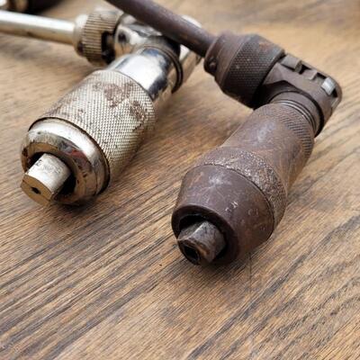 Lot 3: (2) Antique Hand Drill Press Tools