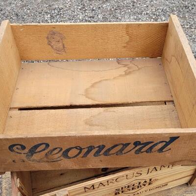 Lot 4: (2) Vintage Graphic Logo Farmhouse Boxes