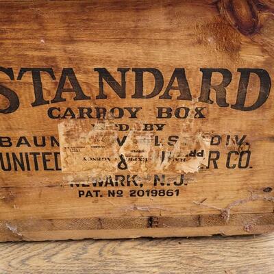 Lot 5: Vintage Farmhouse STANDARD Chemical Transport Wood Container Home Deco