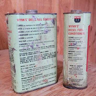 Lot 13: (2) Vintage Cans of WYNN'S DIESEL Fuel Conditioner BOTH FULL
