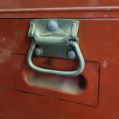 Lot 32: Vintage Red Multi Drawer Toolbox with Tools PERFECT STARTER KIT