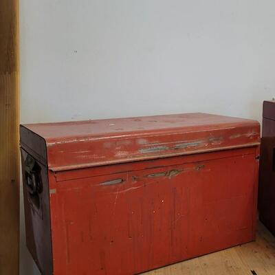 Lot 32: Vintage Red Multi Drawer Toolbox with Tools PERFECT STARTER KIT