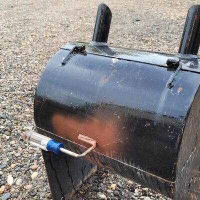 Lot 35: Vintage Farmhouse Handbuilt Welded Steel HEAVY Portable Mini Smoker Grille FOLK ART Signed