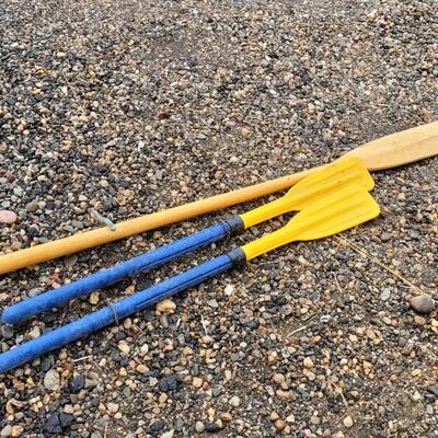 Lot 39: (3) Vintage Boat Paddles