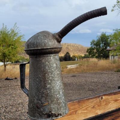 Lot 40: (2) Vintage Farmhouse Spout Cans