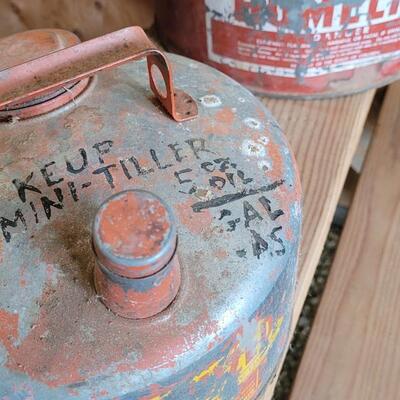 Lot 48: (3) Vintage Assorted Metal Gas Storage Canisters