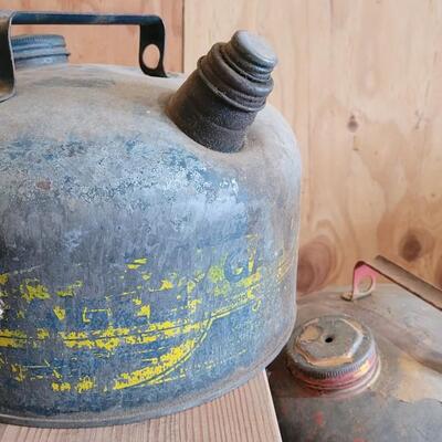 Lot 48: (3) Vintage Assorted Metal Gas Storage Canisters