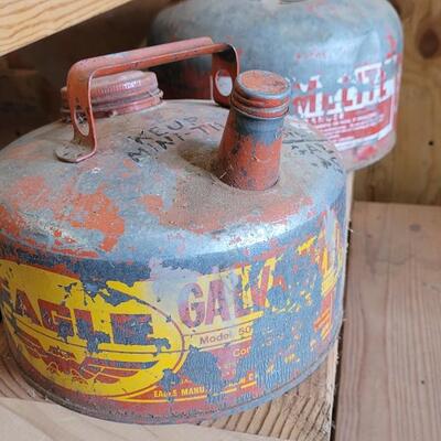 Lot 48: (3) Vintage Assorted Metal Gas Storage Canisters