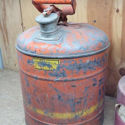 Lot 51: (2) Vintage Metal Farmhouse Gas Storage Containers