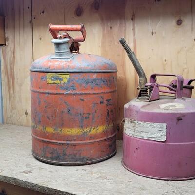 Lot 51: (2) Vintage Metal Farmhouse Gas Storage Containers