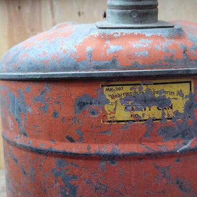 Lot 51: (2) Vintage Metal Farmhouse Gas Storage Containers