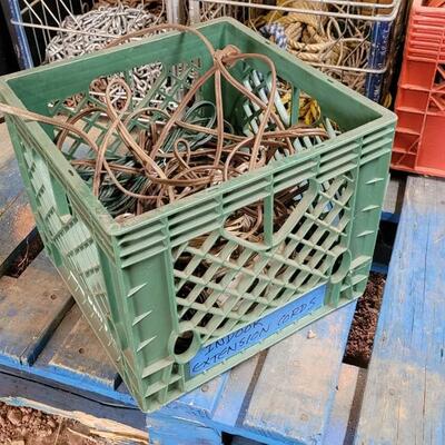 Lot 57: Vintage Milk Plastic Dairy Delivery Crate w/ Interior Extension Cords