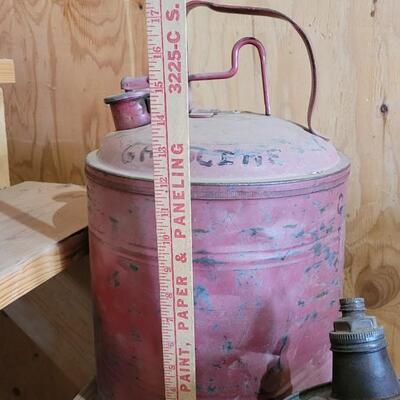 Lot 60: Vintage Metal Gasoline Storage Canisters