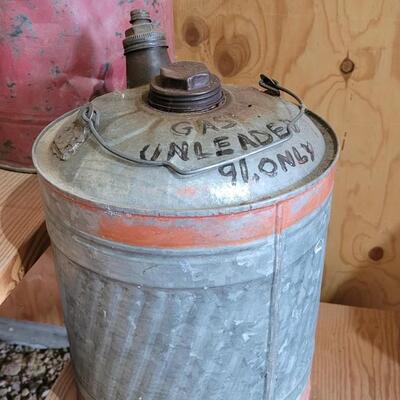 Lot 60: Vintage Metal Gasoline Storage Canisters