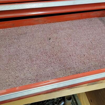 Lot 62: Vintage Red Toolbox Multi Drawer Empty Ready to Fill