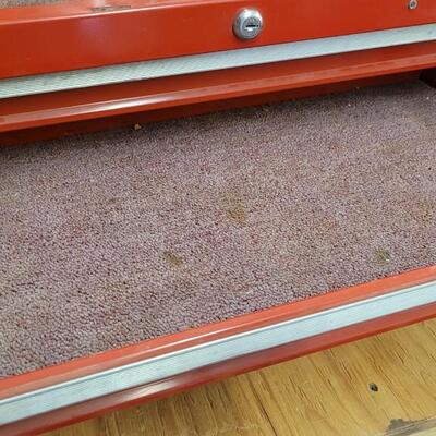 Lot 62: Vintage Red Toolbox Multi Drawer Empty Ready to Fill
