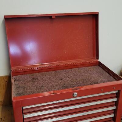 Lot 62: Vintage Red Toolbox Multi Drawer Empty Ready to Fill