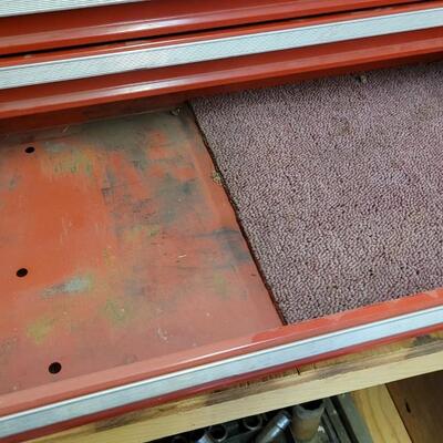 Lot 62: Vintage Red Toolbox Multi Drawer Empty Ready to Fill