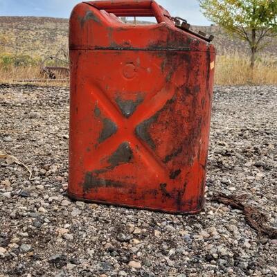 Lot 73: Vintage Military Red Paint Gerry Gas Can #1