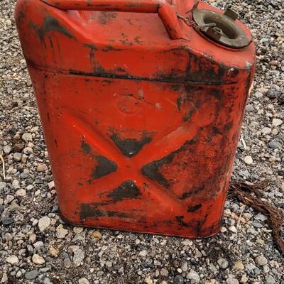 Lot 73: Vintage Military Red Paint Gerry Gas Can #1