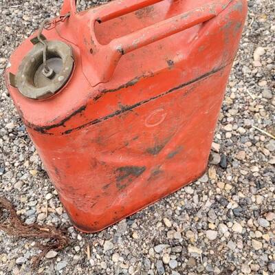 Lot 73: Vintage Military Red Paint Gerry Gas Can #1