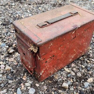 Lot 74: (2) Vintage Ammunition Waterproof Metal Boxes