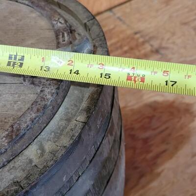 Lot 75: Antique Barrel Keg Butter Churn with Original Wood Stand & Handle (photo of Handle will be added)