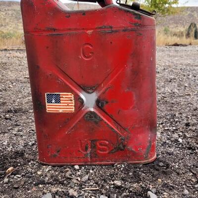 Lot 76: Vintage Military Gerry Gas Can W/ Flag #2