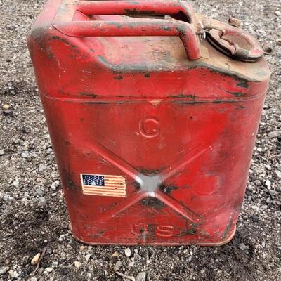 Lot 76: Vintage Military Gerry Gas Can W/ Flag #2