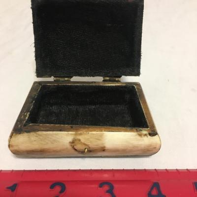 Vintage Camel Bone Brass Trinket Jewelry Box Handmade India