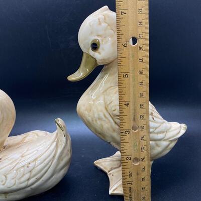Vintage Norleans Japan Ceramic Duck Duckling Figurines