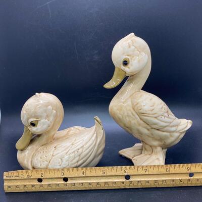 Vintage Norleans Japan Ceramic Duck Duckling Figurines