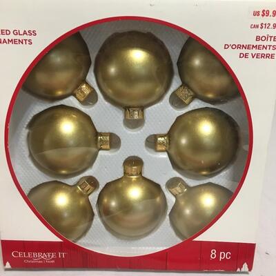Gold Glass ornaments