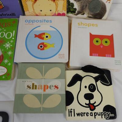 10 Baby/Toddler Books, Touch and Fee, Shapes, Opposites