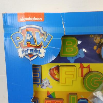 PAW Patrol 3-1 Activity Center Puzzles: Wood Clock Puzzle Opened, Good Condition