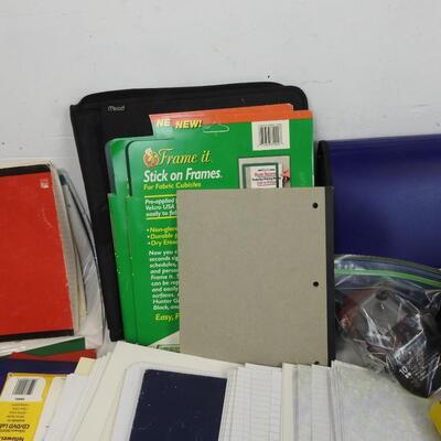 Office Lot: File Folder. Binder, Paper and Notebook, Calculator