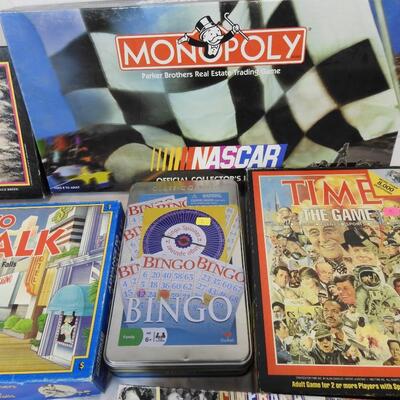 7 Board Games, Nascar Monopoly, Advance to Boardwalk, Bingo