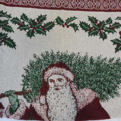 32 Inch White Fiber Optic Tree, 3 Snowman, Tin and Christmas Throw Blankets