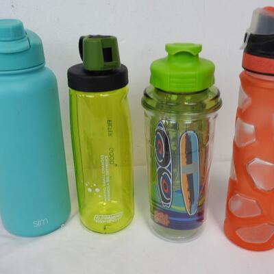 9 Water Bottles, Sim, Contigo, Built, Metal Water bottles, Teal Yello, Red