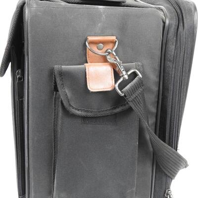 Black and Brown Travel Bag on Wheels, Combination Unknown