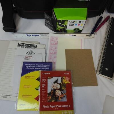 20+ pc Office Lot. Targus Laptop bag, Papers, Binder, Day Planner, HP Ink 952