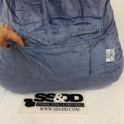 Bed Rest Pillow w/ Arms. Dark Blue, Big Sit Up Tall with Premium Shredd $80