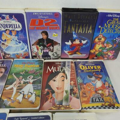 19 Kids Movies on VHS: Angels in the Outfield -to- White Fang 2