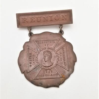 Lot #338  United Confederate Veterans Reunion Lot - Bits "n Pieces plus complete 1906 Medal