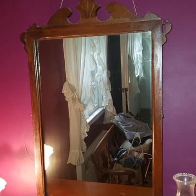 Antique mirror 31 in tall 20 in wide